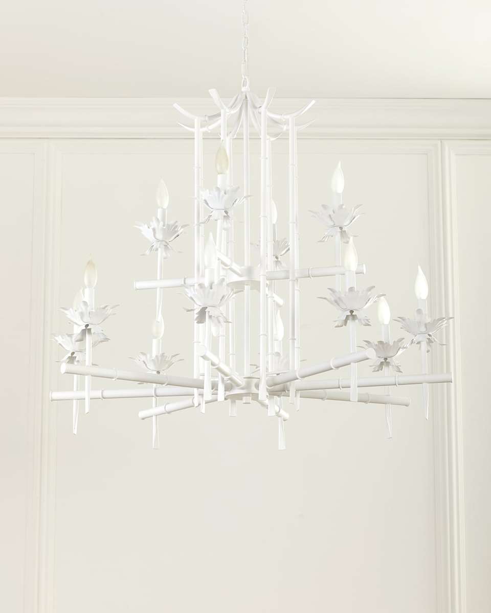 Bamboo 12-Light 2-Tier Chandelier